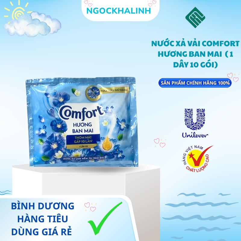 Nước xả vải Comfort hương Ban Mai 1 DÂY 10 GÓI