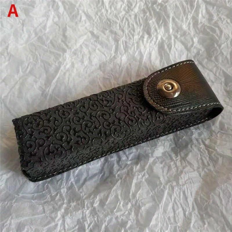 Hộp đựng Kính Viễn Thị, da cổ điển, dành cho nam và nữ, hộp kính da Thanh Lịch, thích hợp cho kính hẹp hơn Voi Hoa 2