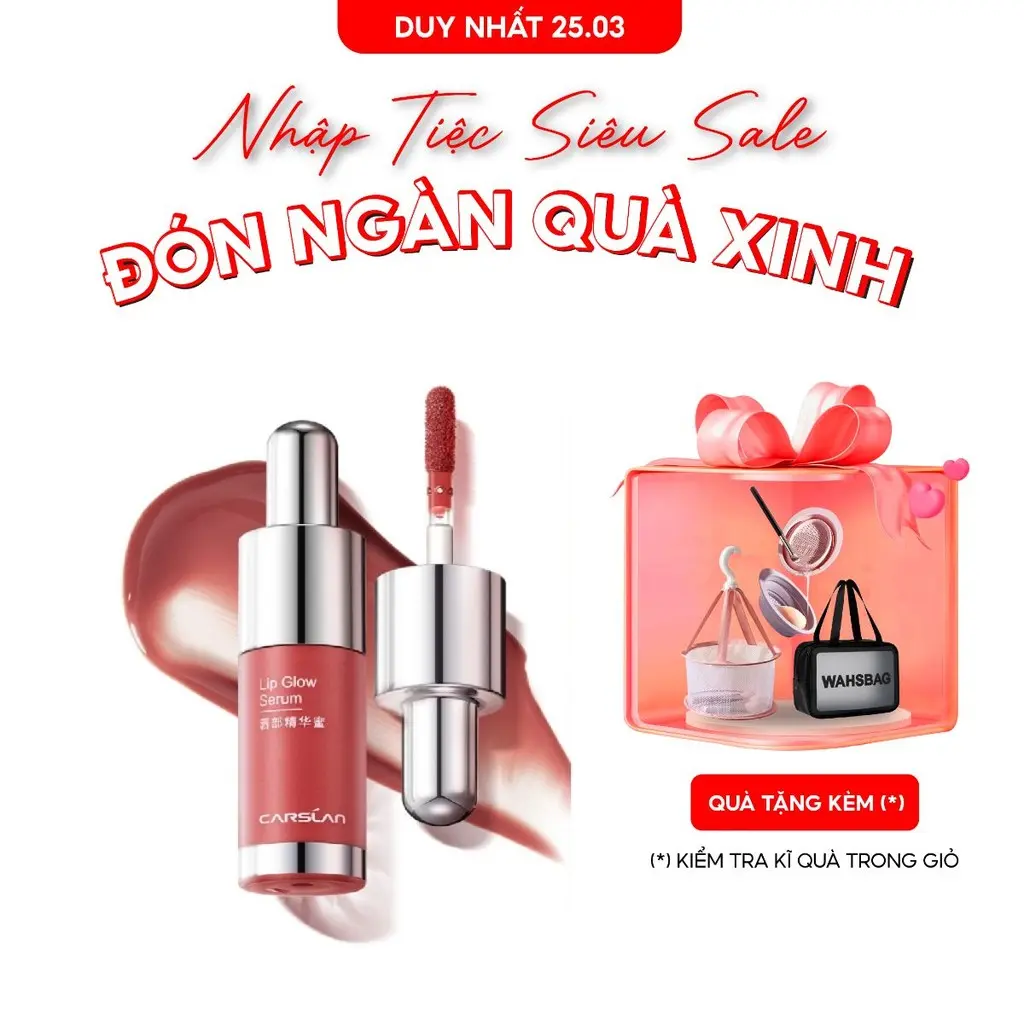 Son Tint Carslan dưỡng ẩm giảm thâm môi mờ nếp nhăn môi 1g Cosmetic Mỹ Phẩm Trang Điểm Nữ Women Son Môi
