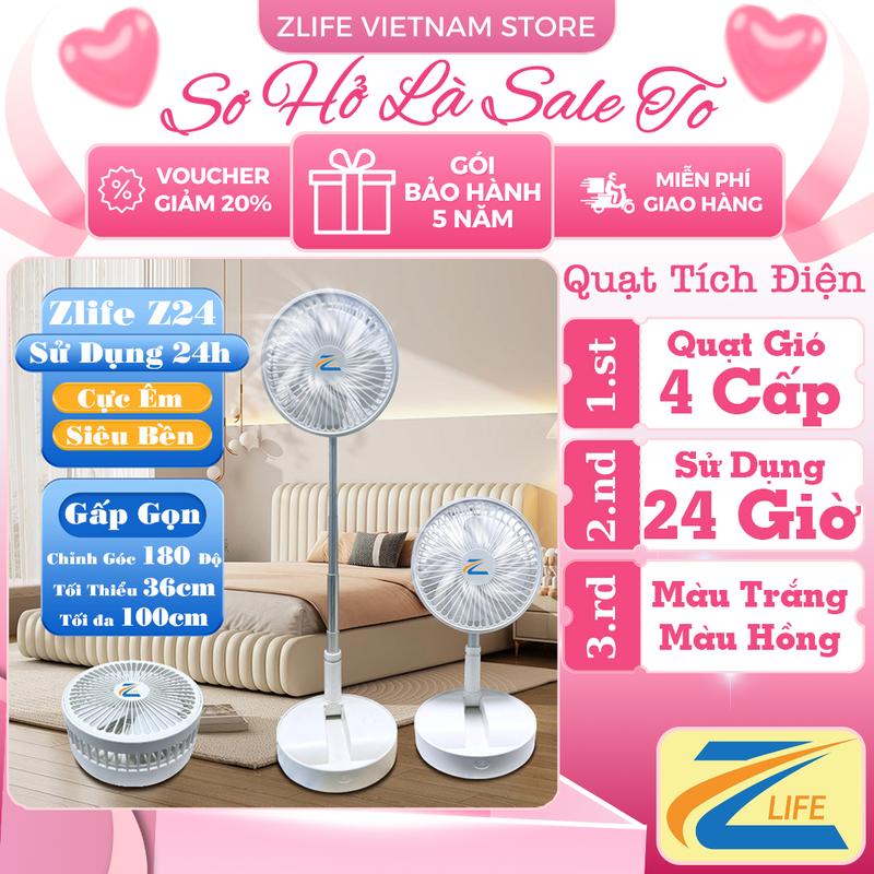 Quạt Mini Sac Điện, Quạt Tích Điện Để Bàn Kéo Cao Một Mét Và Gấp Gọn, Sạc Được Điện Thoại Có Dung Lượng Pin Lớn Dùng Được Khoảng 18-20 Tiếng