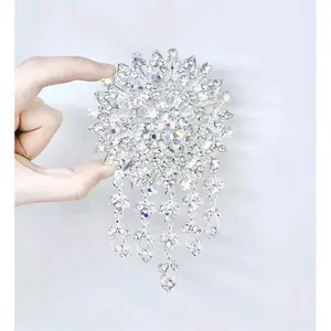 Bros Kerudung Jurai/Kutu Baru/Kebaya Mata Clips Emas Putih - Aksesoris Elegan Wanita broches