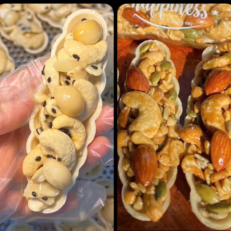   MUA 1 TẶNG 1  250gram Bánh Thuyền Macca TẶNG 250gram Bánh Thuyền Mix Hạt  không dường  9 