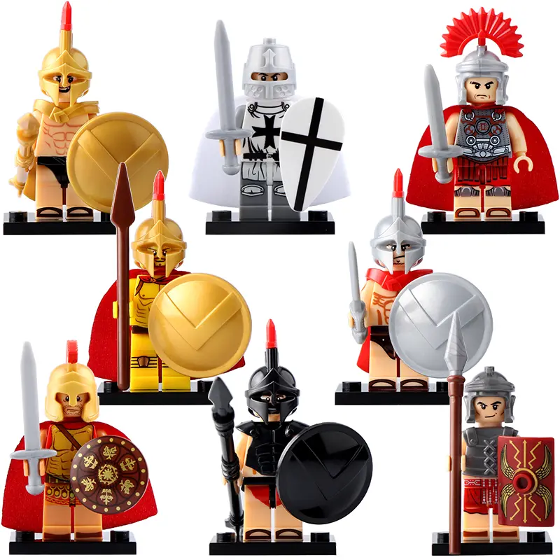Khối Lắp Ráp, Ngựa Chiến Trung Cổ Hiệp Sĩ Teutonic, Hiệp Sĩ Thần Bí Và Chiến Binh Spartacus, Mô Hình Hành Động Mini Cổ Đại Đồ Chơi Xây Dựng Cho Trẻ Em, DT8901 G0128 G0133 GH0261 GH0262 X0164 X0316 X0320 X0348 6