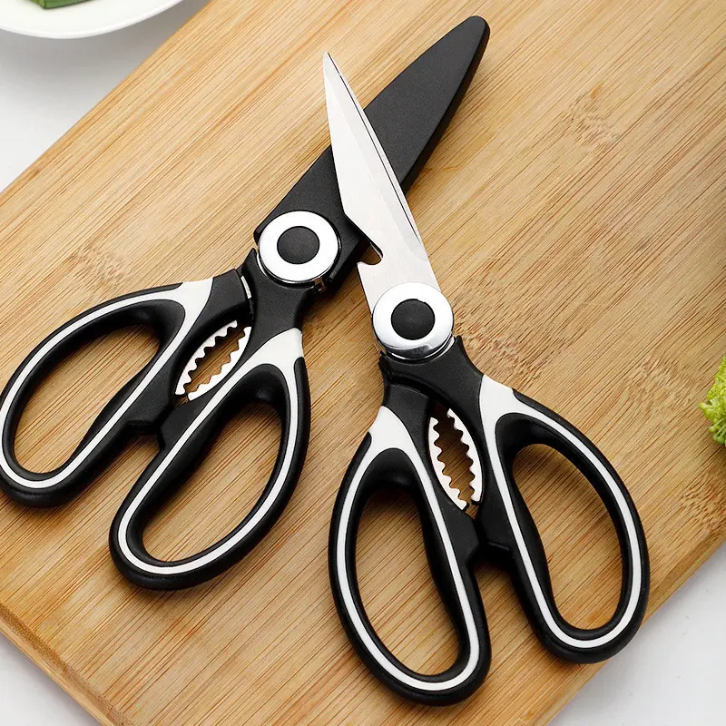 Gunting Dapur Super Tajam Gunting Serbaguna / Alat Pemotong Ayam Sayur Ikan Daging Stainless Steel / Kitchen Scissors Gunting Besar Pembuka Tutup Botol Kaleng Pemecah Walnut Food Grade / Perlengkapan Dapur Pisau Praktis Super Tajam Potong Cutting Knife 2