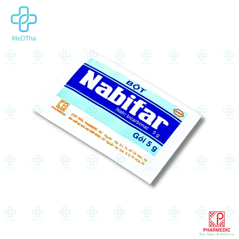 Nabifar 5g Muối Rửa Vệ Sinh - Vệ Sinh Phụ Khoa, Khử Mùi Hôi, Hôi Nách Nhà Thuốc MedTha (10 Gói x 5G) [Chính Hãng] Trà 4
