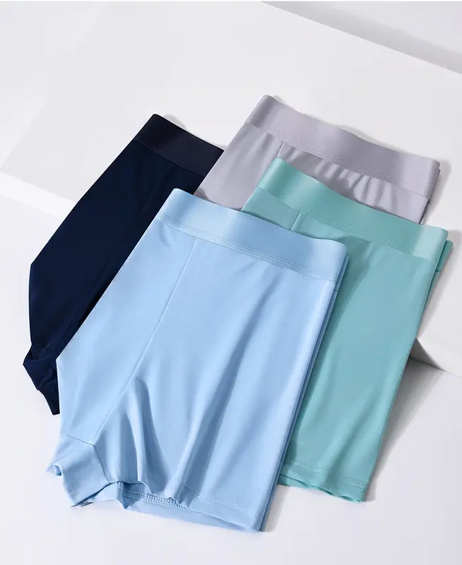 Celana Dalam Boxer Pria Ice Silk Solid Color Men Underware BCD02 3