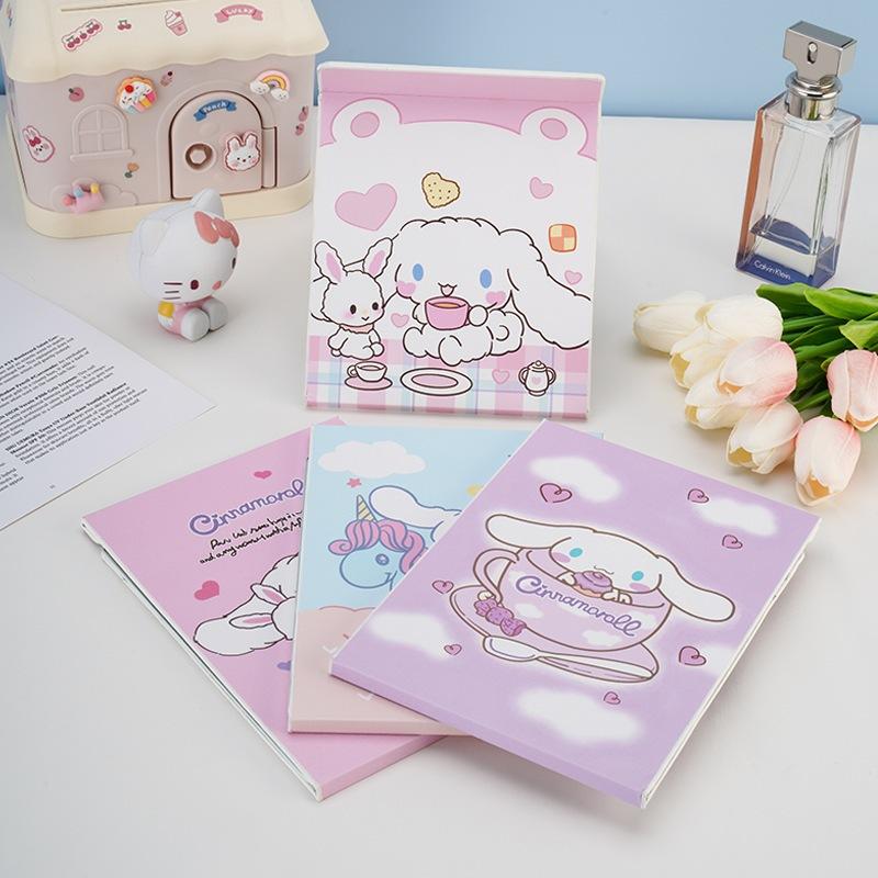 Gương giấy để bàn gấp gọn hình gấu dễ thương xinh xắn, Gương to tràn viền để bàn