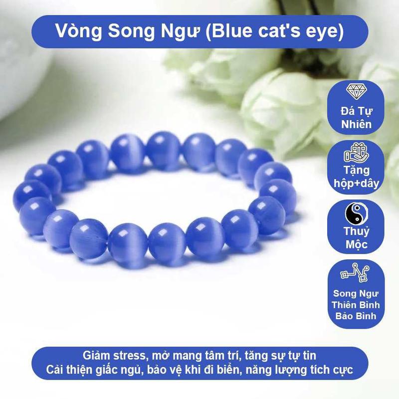Product Introduction of vòng song ngư(bllucadeye) mắt mèo xanh biển hợp với mệnh thủy với mệnh mộc 2