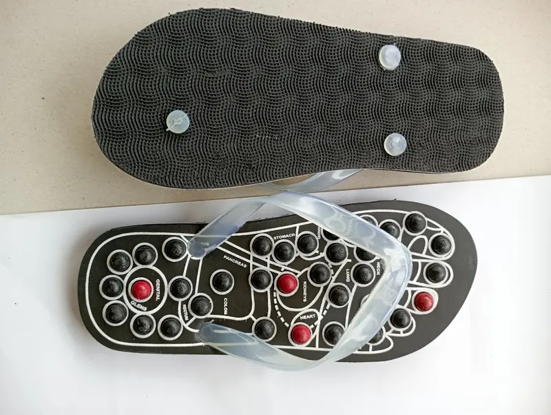 sandal refleksi sandal terapi sandal kesehatan jepit spon untuk terapi reamtik asam urat pria wanita murah 2