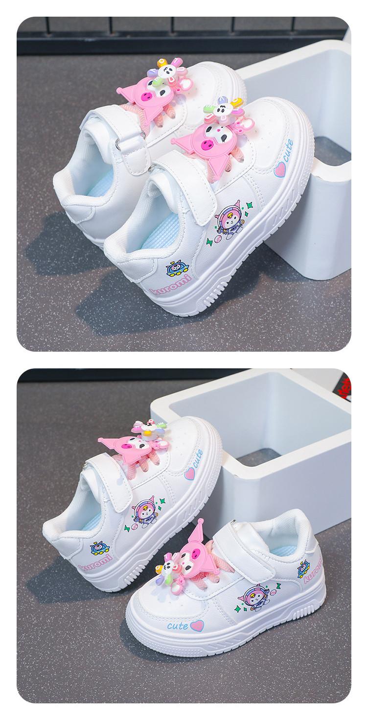 Product Introduction of 2025 Children Casual Shoes for Girls Spring New Fashion Korean Style Soft Bottom Anti-slippery Versatile Trendy Kuromi Baby Walking Sneakers 6