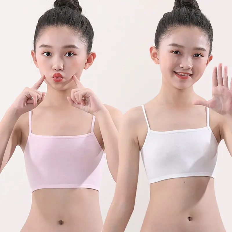 Áo Vest Cho Bé Gái 7-13 Tuổi, Áo Ngực Cho Thanh Thiếu Niên, Áo Bralette Cho Trẻ Em, Đồ Lót Chống Va Đập Thoáng Khí, Địu Mỏng Cho Học Sinh Và Bé Gái 2