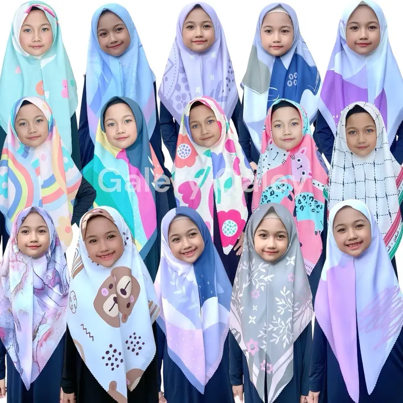 VOAL PRINTING INSTANT ALL MOTIF PART III / HIJAB INSTAN ANAK / KERUDUNG ANAK Muslim 0