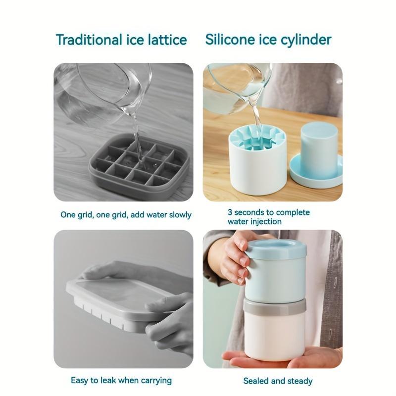 Silicone Ice Cube Mold, Easy To Release Round Ice Cube Tray, Ice Cube Maker for Home Kitchen, Household Kitchen Products, Party Accessories 2