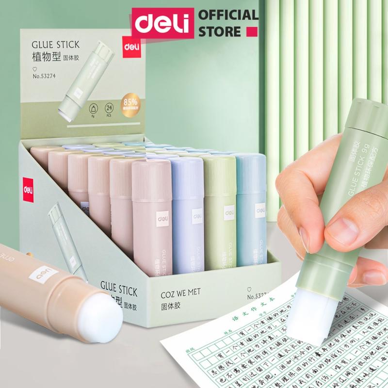 Hồ Khô Keo Dán Giấy Pastel 9g Deli - Khô Nhanh Siêu Dính Mùi Thơm Nhỏ Gọn, Tiện Lợi Học Sinh Làm Thủ Công Văn Phòng