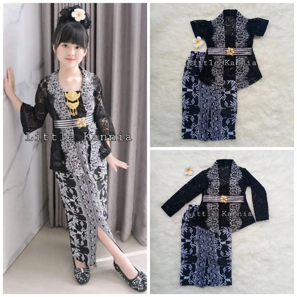 KEBAYA ANAK KARTINI HITAM - SILVER