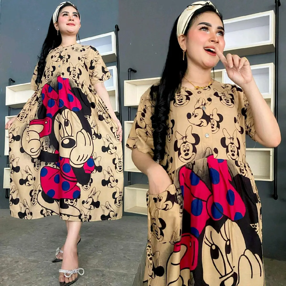 Daster Chibi Wanita Daster Cantik Daster Viral Musim panas