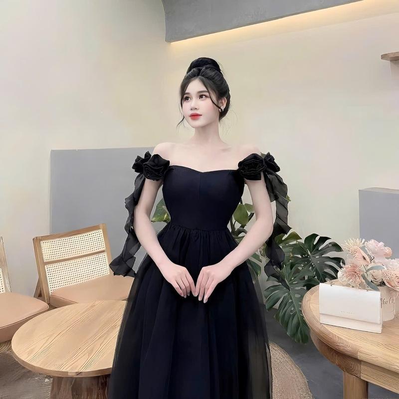 ĐẦM XOÈ ,ĐẦM LƯỚI,ĐẦM ĐI TIỆC,ĐẦM ĐI CHƠI CỰC XINH CHO NỮ Women Voi Voan Kim Tuyến Dress 6