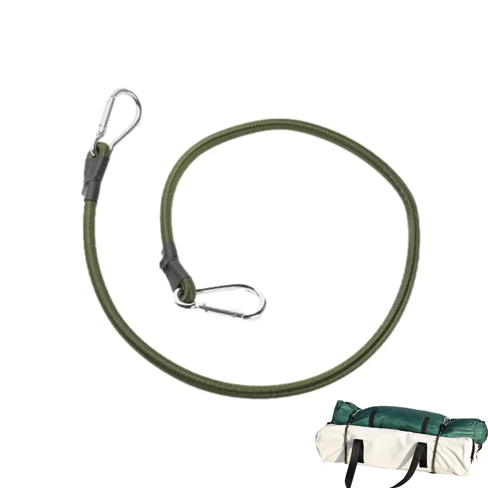 Bungee Cords With Clips 8mm Adjustable Elasticity Rope With Carabiner Hook Bungee Cord Elastic Binding Strap Fixed