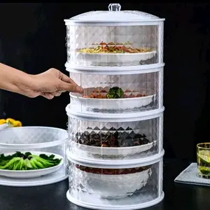 TUDUNG SAJI FOOD COVER MAKANAN 4 TINGKAT WARNA WARNI PLASTIK