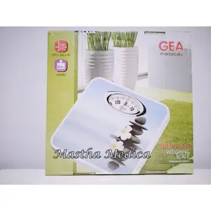 Timbangan Berat Badan Manual Analog /Jarum Injak Pegas Gea Motif 130kg