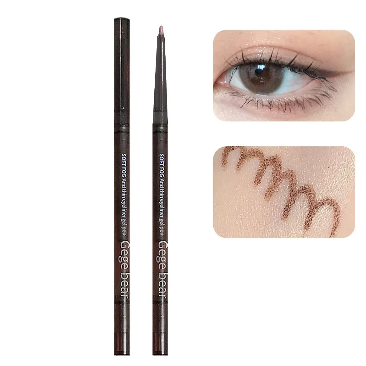 Long Lasting Eyeliner Pencil, 1 Count Waterproof Fine Tip Eyeliner, Portable Daily Makeup Accessories for Women & Girls