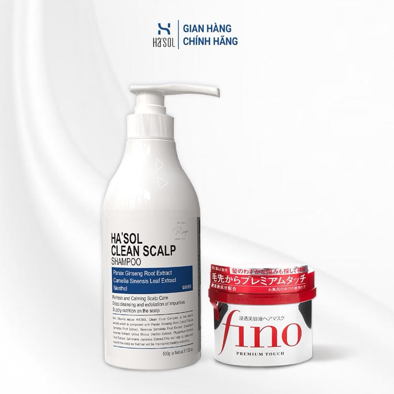  Combo dầu gội Hasol xanh giảm gàu ngứa kèm kem ủ tóc Fino Nhật Bản Dưỡng Tóc 