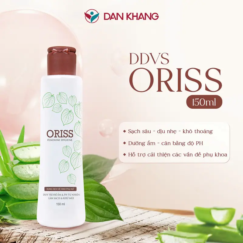 Dung dịch vệ sinh phụ nữ Oriss - Hỗ trợ làm sạch dịu nhẹ chiết xuất lá trầu không (150ml)
