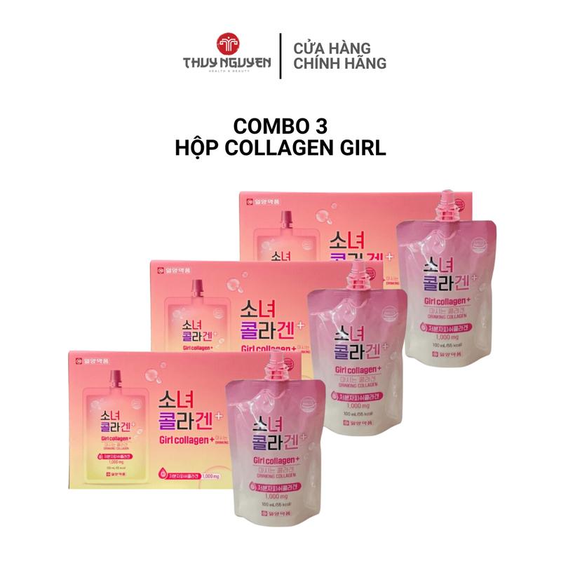 DEAL ĐỘC QUYỀN x COMBO 3 HỘP Nước Uống Đẹp Da Girl Collagen Dạng Túi Hàn Quốc 1 Hộp 10 Túi