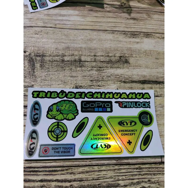 STIKER VISOR HELM SET HOLOGRAM / helmet stiker kaca NHK,  SHOEI,  AGV,  KYT,  NOLAM,  RSV,  NJS