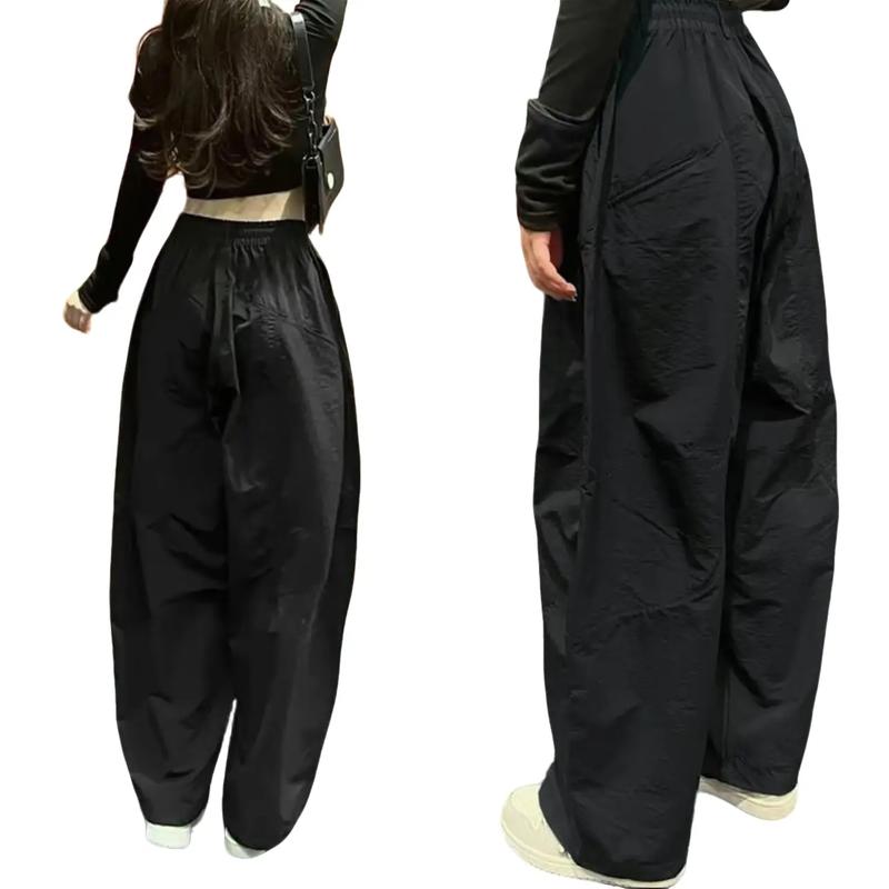 Quần Nam Nữ Parachute Harem Dáng Thụng Vintage - Vải Gió Cao Cấp Dễ Vận Động - Lưng Cao - Không Khoá - Menswear