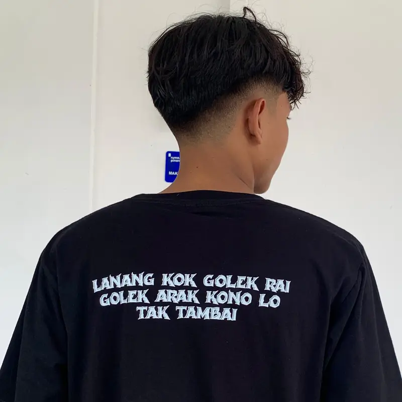 Kaos Lanang Kok Golek Rai Sablon DTF 5