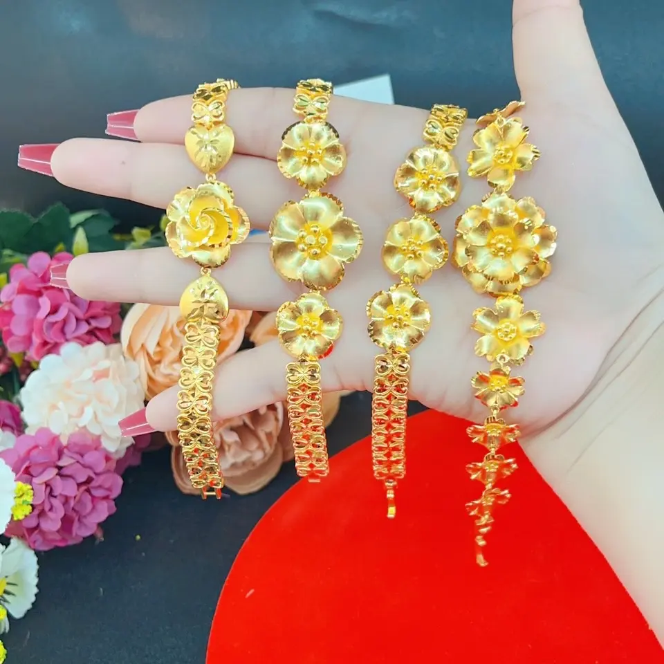 Lắc tay hoa cươi mạ 24k siêu đẹp