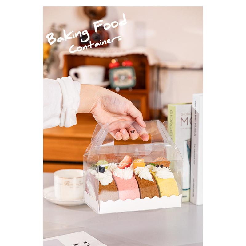 Hộp nhựa Pet, Mica Trong Suốt Đựng Bánh Gato (Lót Ren) 8