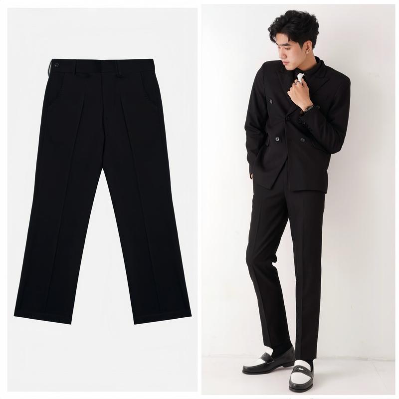  Quần Ống Suông Cạp Cao | Wanes Straight Trousers- Ống Đứng Tôn Dáng Vải Twill Dày Dặn Đứng Form Chống Nhăn Cao Cấp 