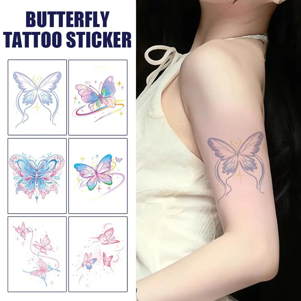 Colorful Tattoo Stickers Butterfly Stickers Waterproof And Durable Small Fresh And Cute Stickers