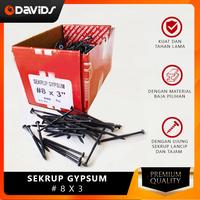 Gambar Sekrup Gypsum Skrup Gipsum Drywall Baja Hitam Kayu 7cm 8x3 Lion 20 pcs dari DAVIDS TOOL Kota Malang 1 Tokopedia