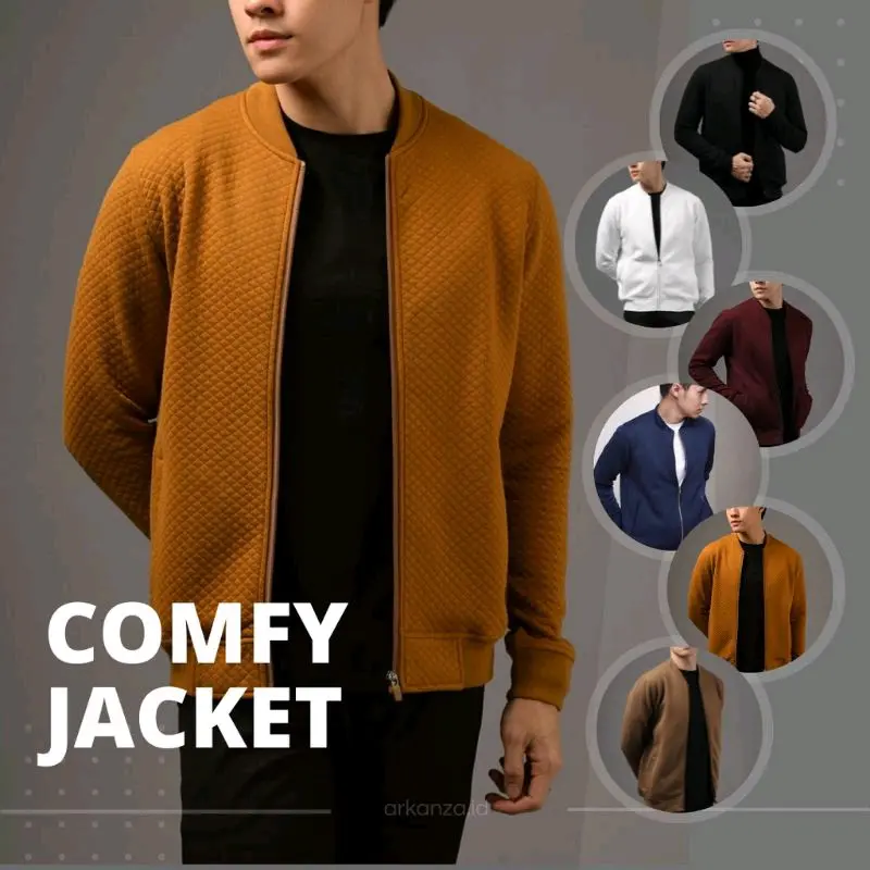 (COD)JAKETCOMPY JAKET DIAMOND WANITA PRIA KEREN Comfy Hitam Zipper  Casual Sweater 1