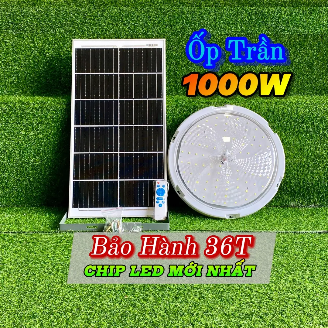 ĐÈN ỐP TRẦN 1000W - NĂNG LƯỢNG MẶT TRỜI - CHIP MỚI BH 36 THÁNG