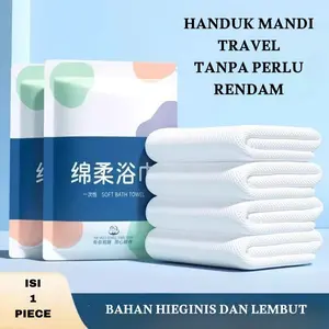 Handuk Disposable JUMBO Travel Towel Uk 100 x 70cm Handuk Travelling Sekali Pakai Tanpa Rendam / Handuk Travel Ukuran Jumbo 70 x100 Cm / Tissue Traveling Besar / Handuk Sekali Pakai BB  Y12