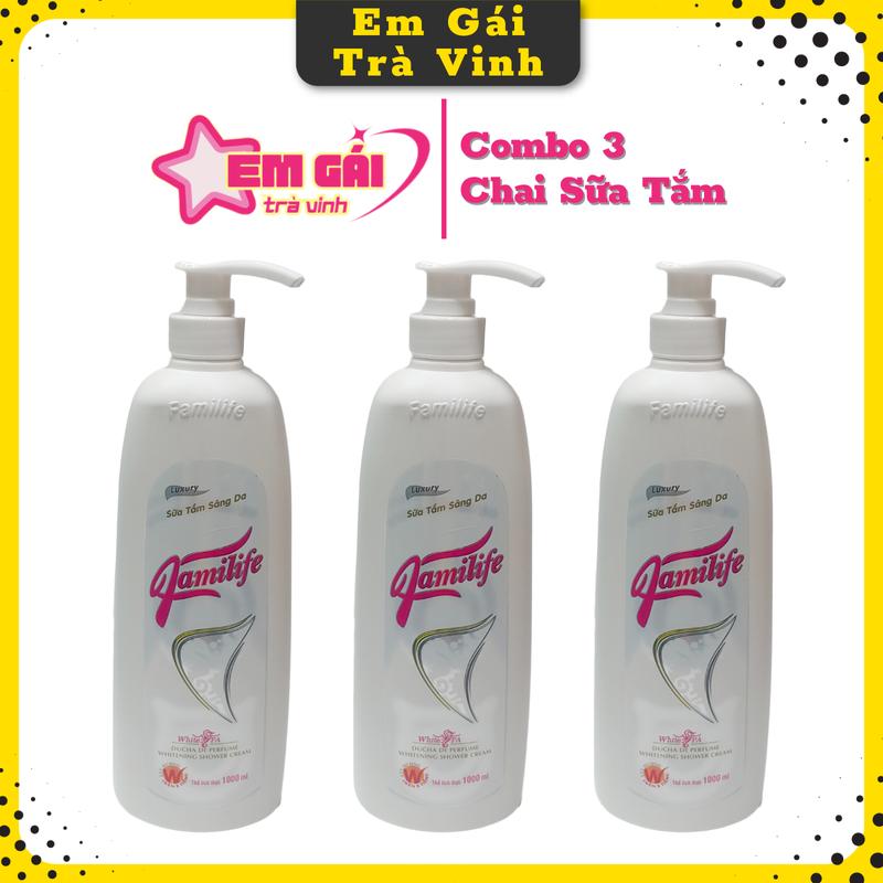  Combo 3 chay Sữa Tắm Familife   mỗi chay 1000ml   Dưỡng Da Dưỡng Body Dưỡng Da Body 