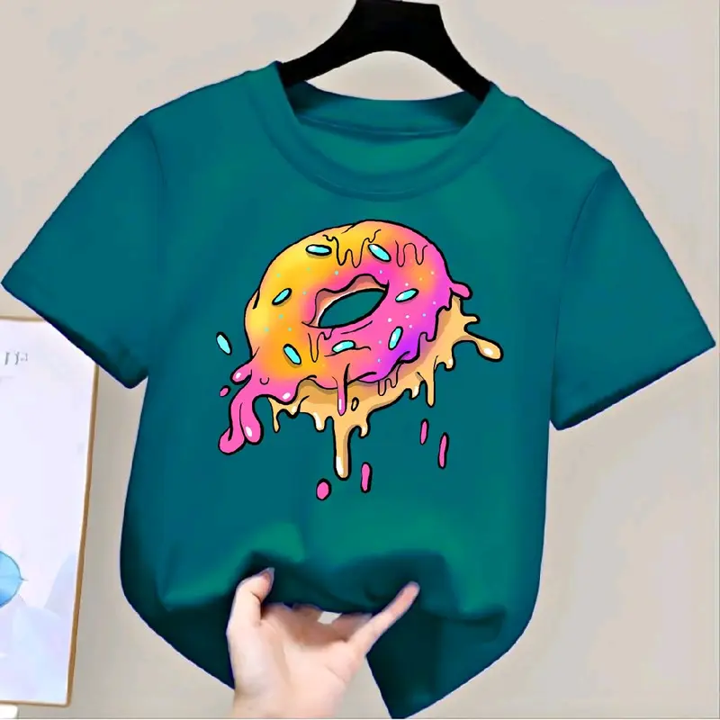 Kaos Anak Donat Kaos Anak Ideal Usia 2-10 Tahun Combed Perempuan Katun Baju Baju Motif Fashion 6
