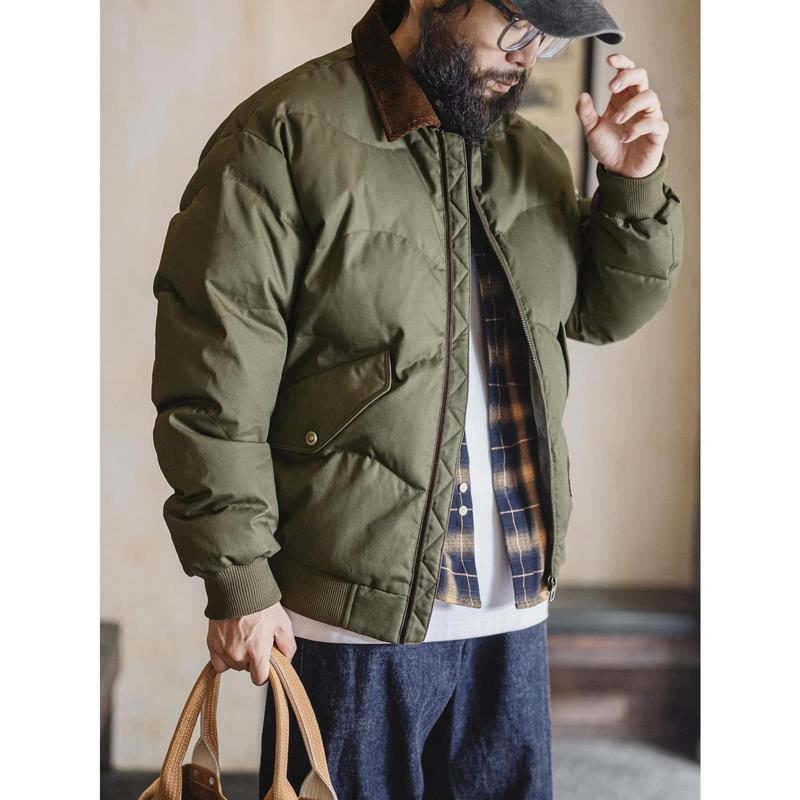 Áo Khoác Bay Quần Áo Bảo Hộ Lao Động Maden Phong Cách Cổ Điển Mỹ CWU-45P Kiểu Bomber Ngắn Cổ Áo bẻ xuống Áo Khoác Bông Cách Nhiệt Dành Cho Nam Giới Thích Hợp Cho Mùa Đông