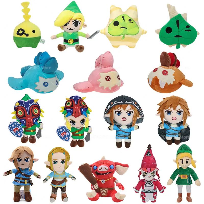 Hot Sale Zelda Breath of the Wild Plush Toys Link Bokoblin korok Princess Zelda Sand Seal Pillow Soft Stuffed Animal Kids Gift