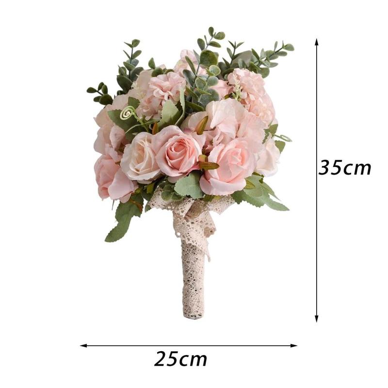 Product Introduction of Bridal Wedding Bouquet Silk Flower Bouquet Handmade Artificial Flowers Bridal Hand Flower for Ceremony Anniversary Decorations 0