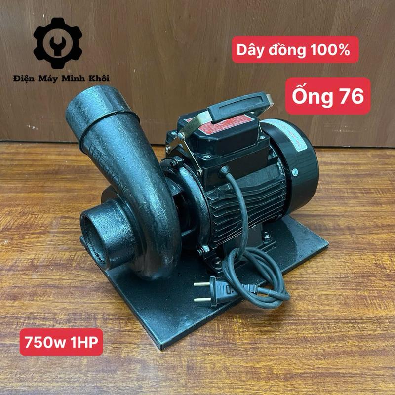   Dây đồng  Máy bơm nước tát ao Thiên Long 1HP 750W họng ra F76 máy bơm nước ao bơm ruộng 