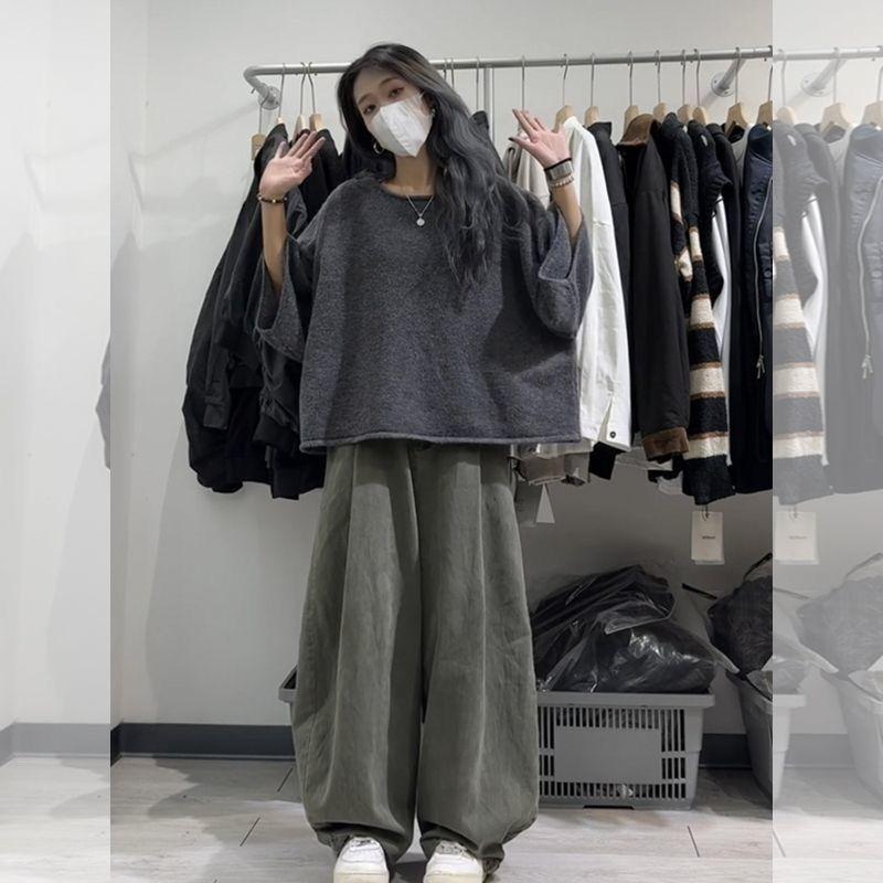 Product Introduction of 2025 Summer Fashion Outfit for Women 2025 New Korean Style Loose Short Sleeve Top Trendy Casual Pants Two-Piece Set 6