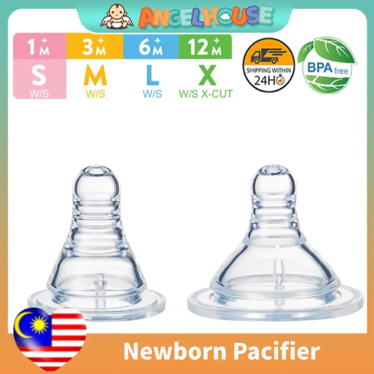 Baby Puting Susu Soft Teat for  Natural Wide Neck Bayi Botol Silicon Nipple Anti Colic Pacifier Pupici BPA Free Feeding Nursing