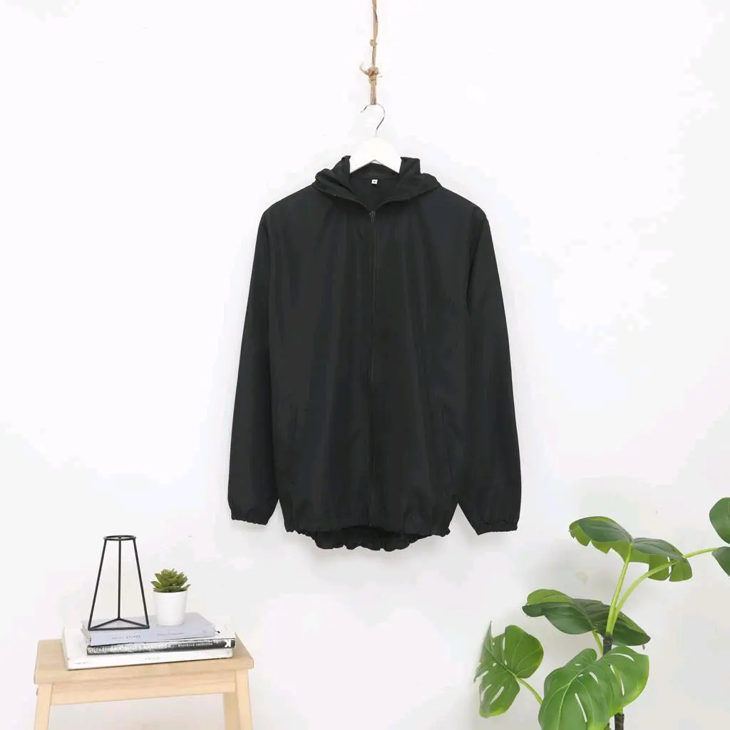 jaket running parasut anti sinar UV jaket parasut pria dan wanita nyaman Olahraga Sport Sports Outerwear & Hoodies pas moca Outfit Jogging Pakaian Jogging