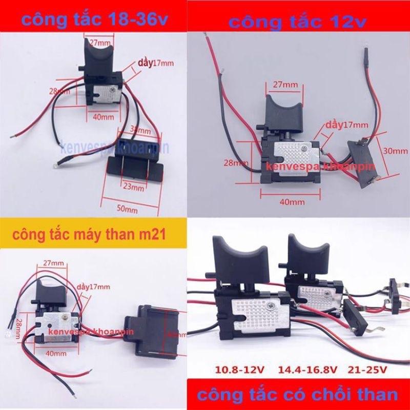 Cò , Công Tắc máy khoan pin Có Điều Tốc,Đảo Chiều Cho Máy Khoan Pin 12v,21v,24v,26v,36v