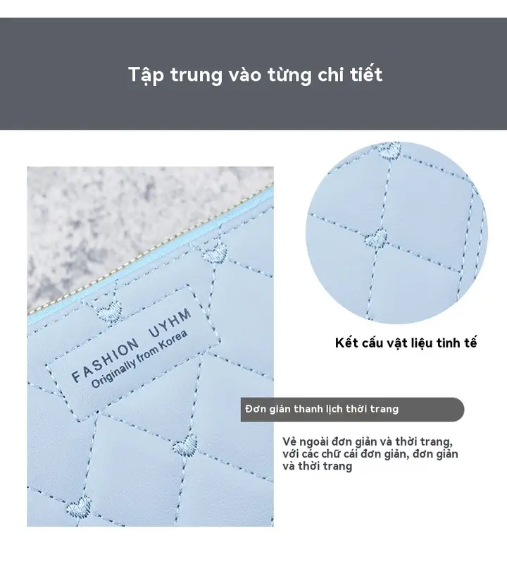 L45 Ví Nữ, Túi Đựng Thẻ Có Khóa Kéo, Túi Xách Thêu, Túi Đựng Điện Thoại 4
